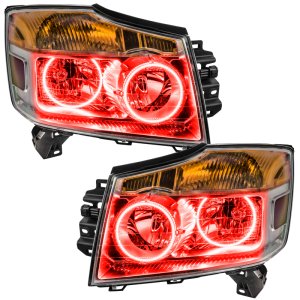 Nissan Armada Headlight Halo Kits - ORACLE Lighting - Pre-Assembled LED Halo - Red - `08-`15